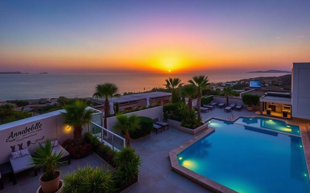 Annabelle Hotel Paphos Rooftop mit tropischem Garten und Infinity-Pool