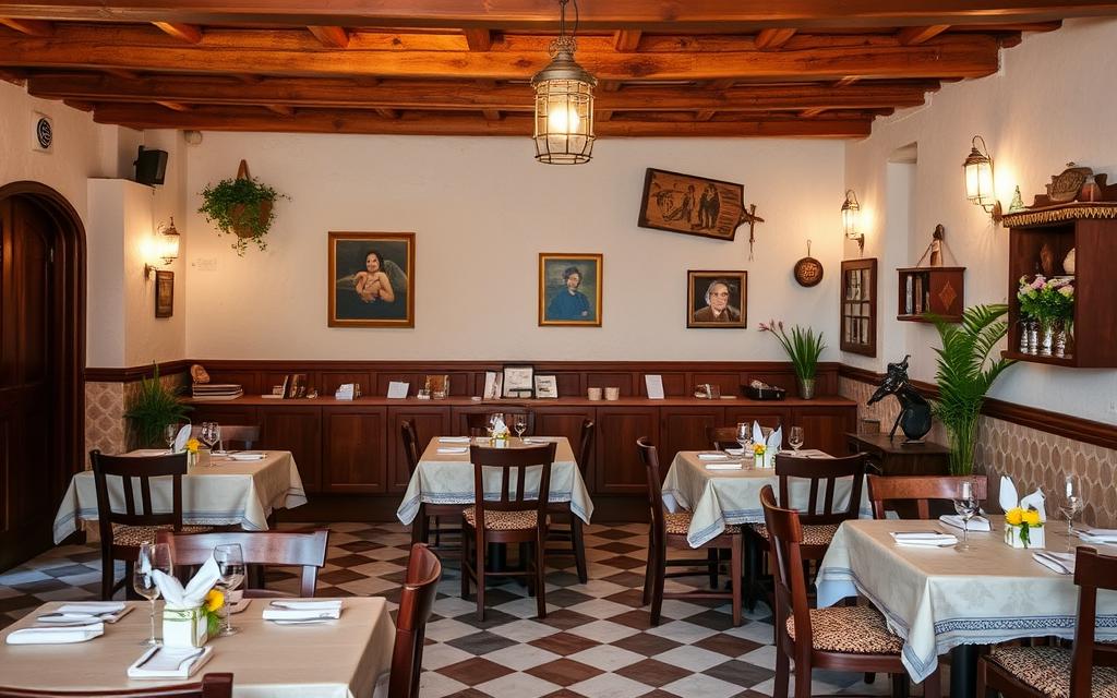 Ein Bild der Andama Taverne in Protaras, die für ihre herzliche Gastfreundschaft und traditionellen Familienrezepte bekannt ist.
