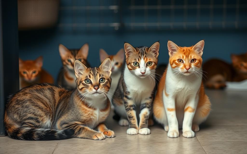 Ein Bild der Katzen in der Talacats Einrichtung