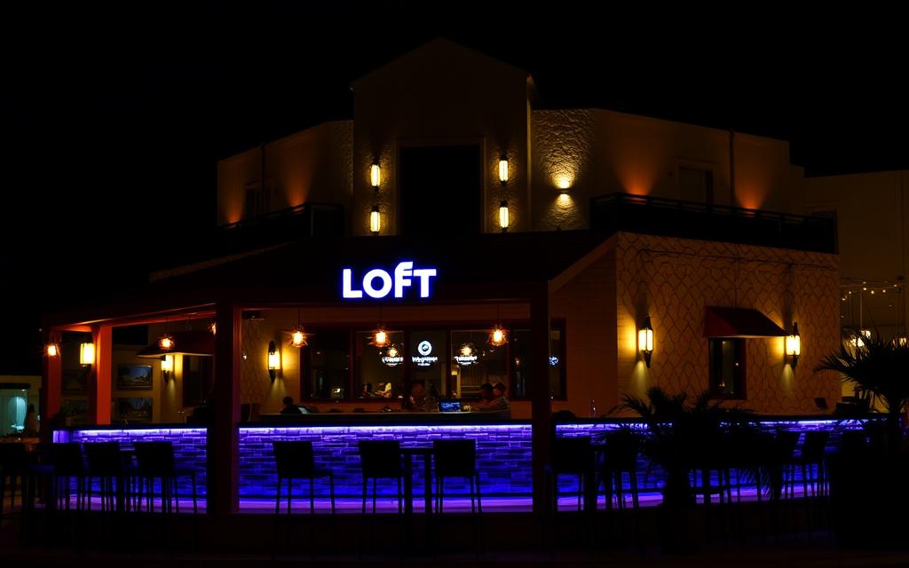 Ein Bild vom Loft Club in Paphos bei Nacht
