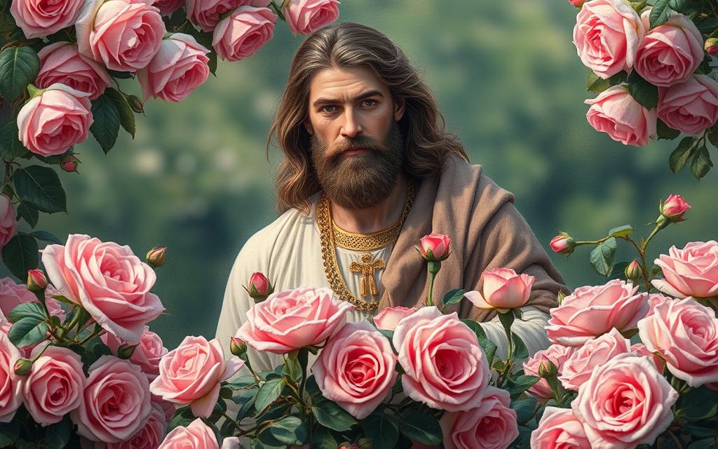 Ein Bild von Agros mit blühenden Rosen