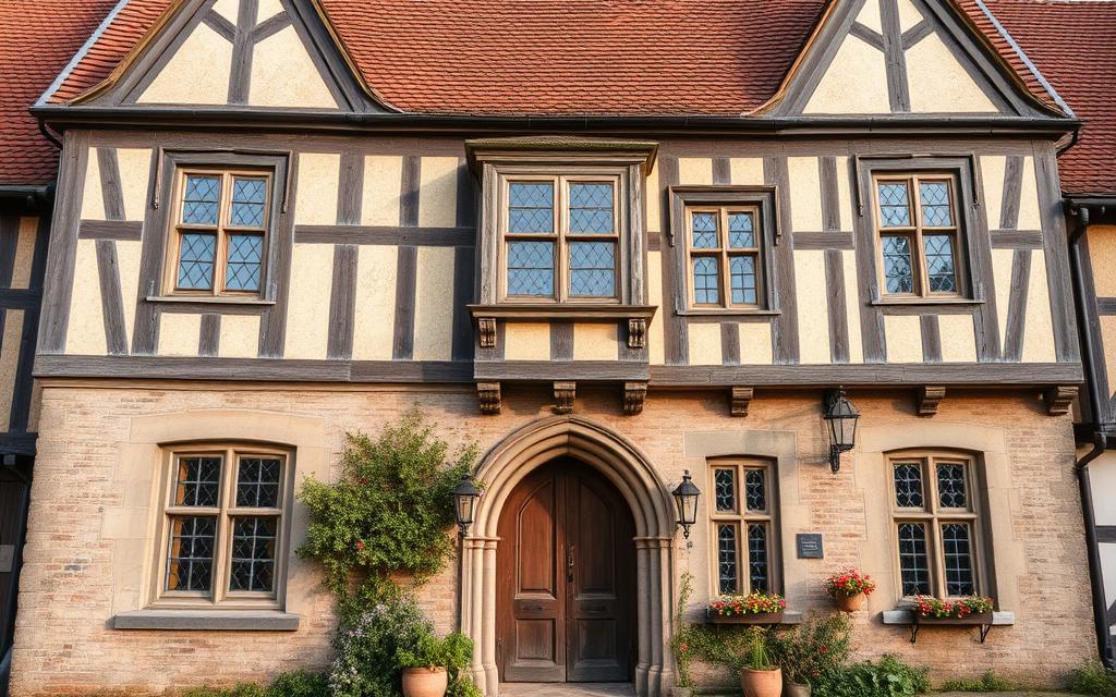 Ein Bild von der mittelalterlichen Fassade des Robin Hood
