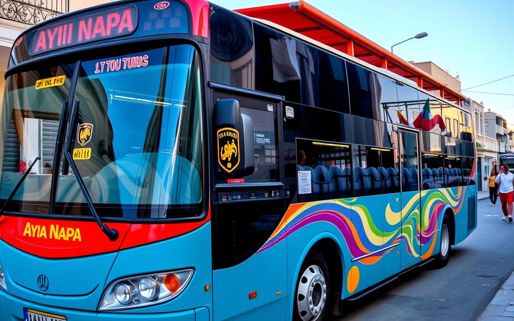 Ein Bild von einem Bus in Ayia Napa