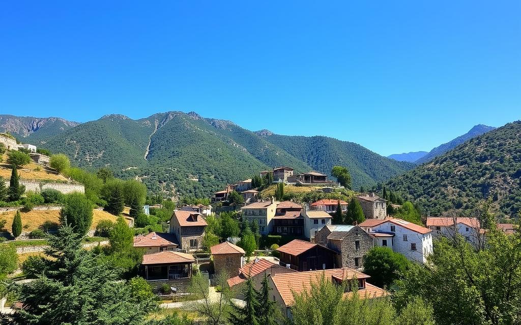 Ein Bild von einem typischen Bergdorf im Troodos-Gebirge