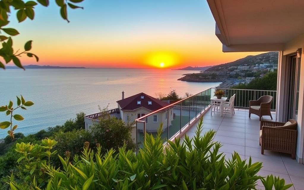 Ein Ferienhaus mit Meerblick auf Zypern