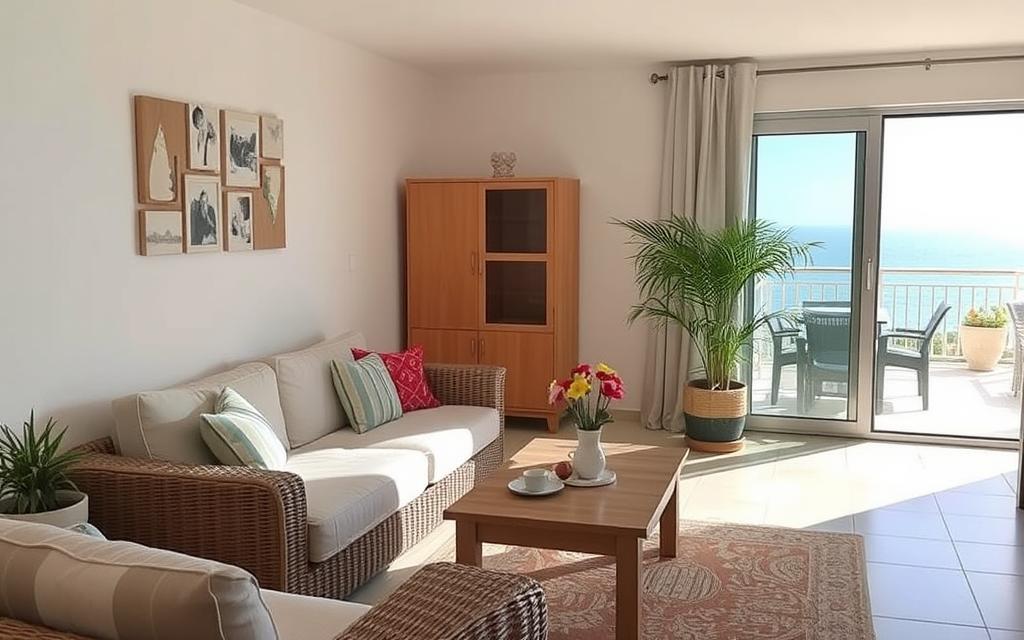 Ein familienfreundliches Apartment in Protaras, Zypern, mit ruhiger Umgebung und Meerblick