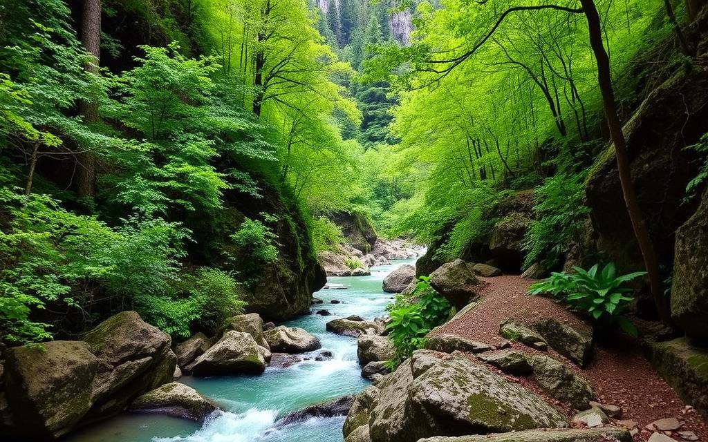 Eine Wanderung durch die Avakas-Schlucht, umgeben von dichten Wäldern und entlang kristallklarer Bäche.