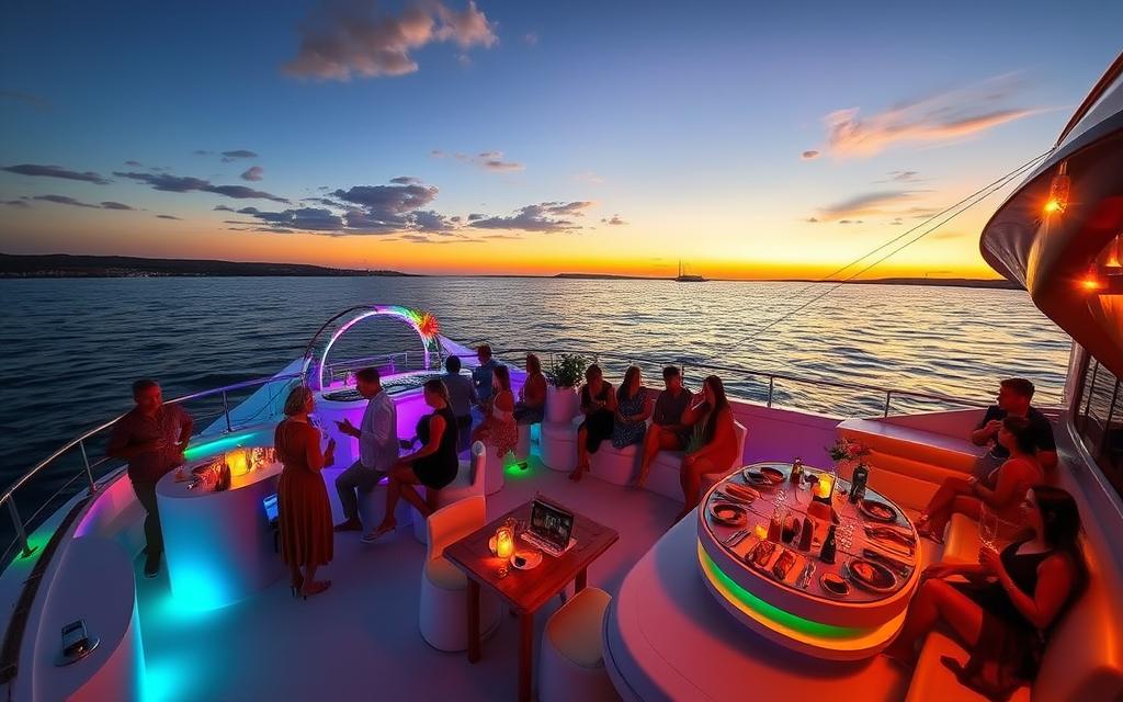Eine atemberaubende Bootsparty entlang der Küste von Ayia Napa