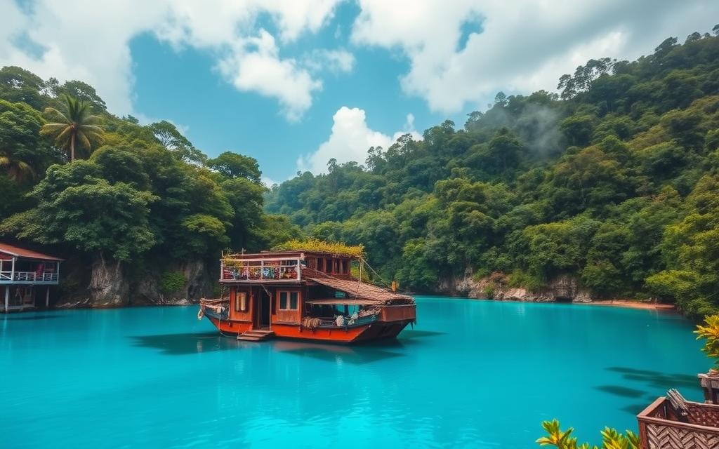 Erstellen Sie ein Bild der Blauen Lagune
