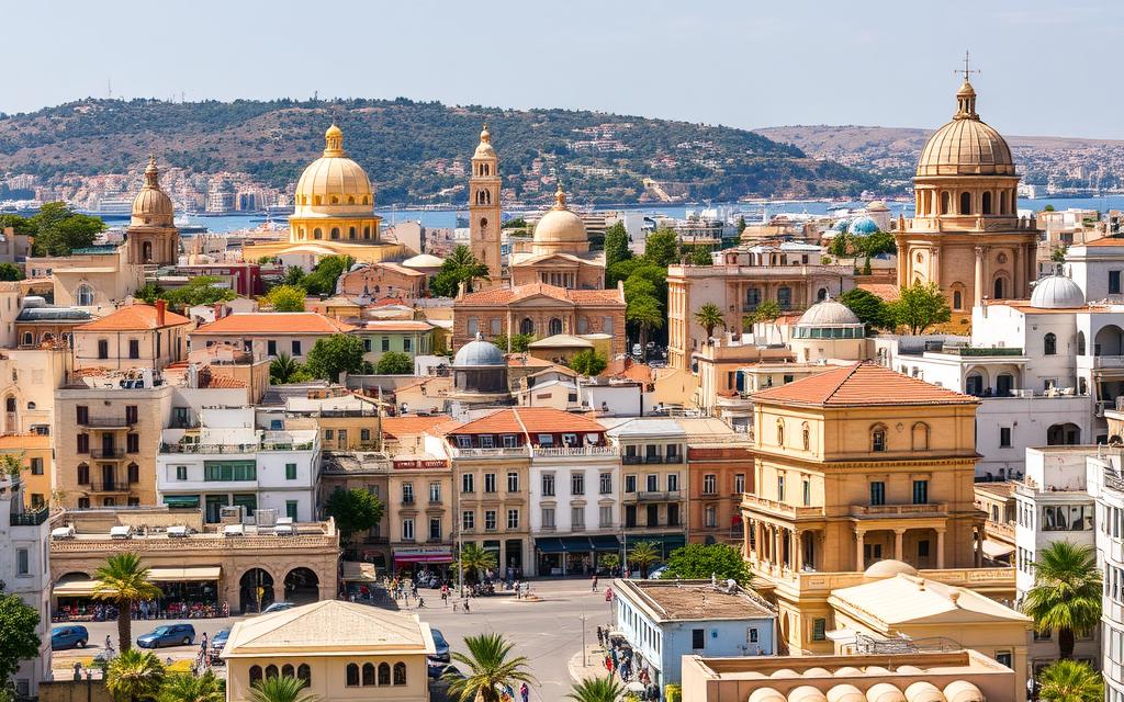 Generiere ein Bild von Nikosia, der Hauptstadt Zyperns
