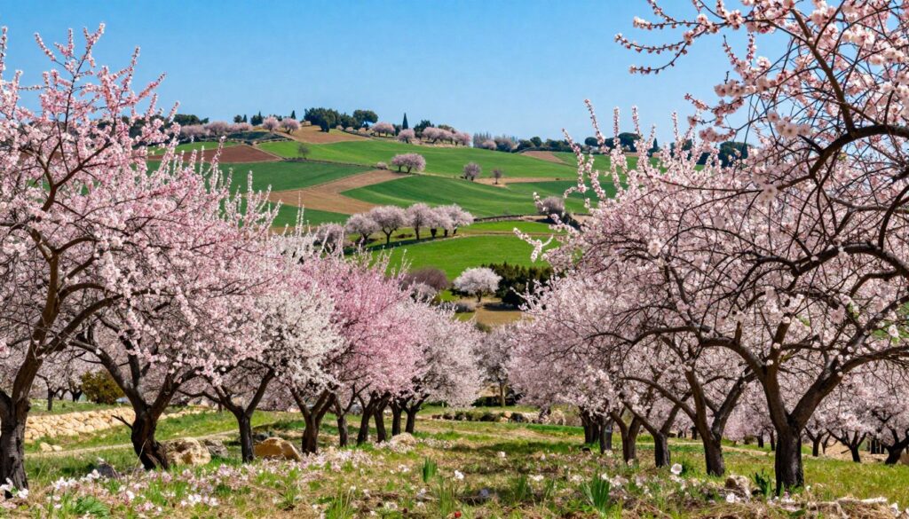 Blühende Mandelbäume im Frühling auf Zypern entdecken