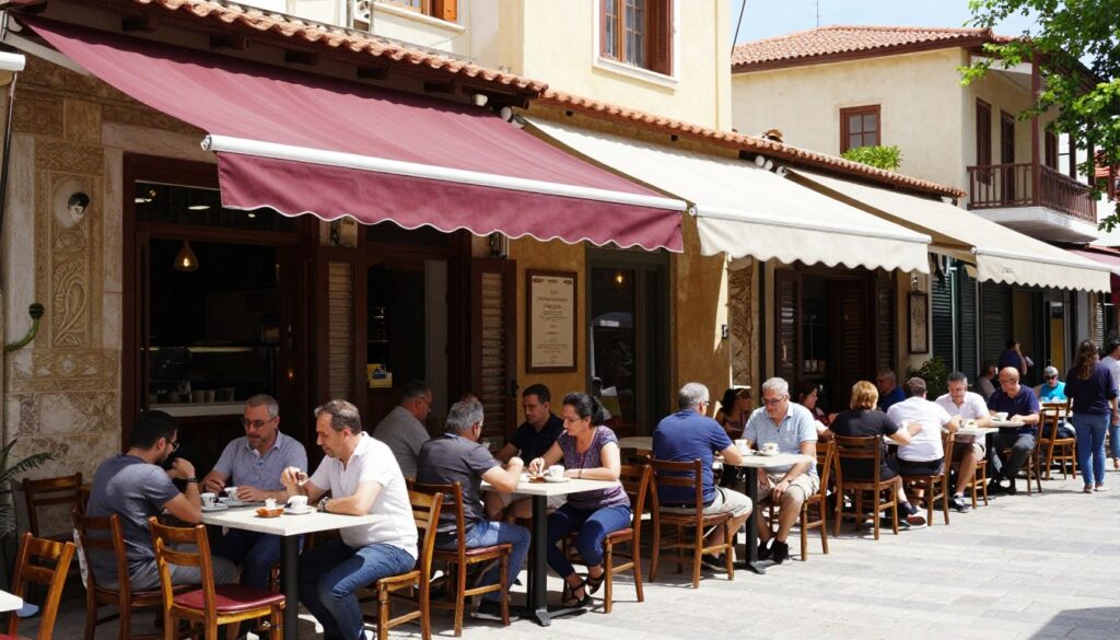 Entspanntes Straßencafé in der Altstadt von Nikosia