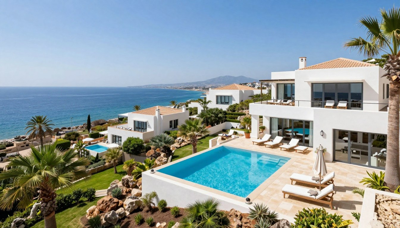 Luxuriöse Ferienimmobilien auf Zypern mit Meerblick und Pool