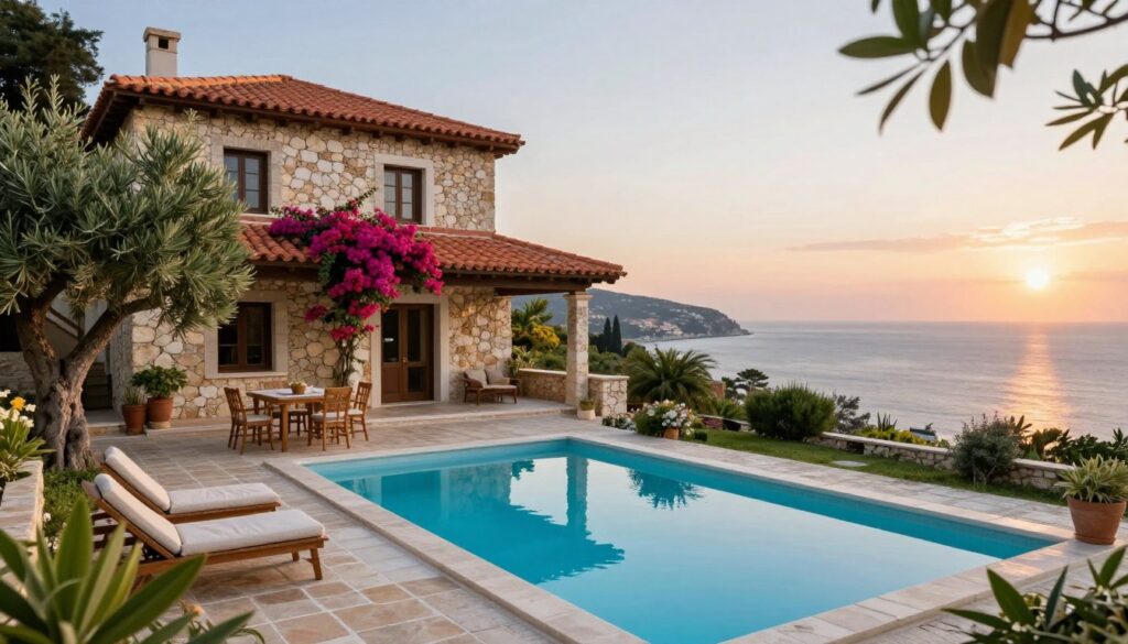 Traditionelle Villa mit Pool und Meerblick auf Zypern entdecken