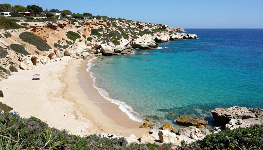 Türkisblaue Bucht mit feinem Sandstrand an der Akamas-Halbinsel auf Zypern entdecken
